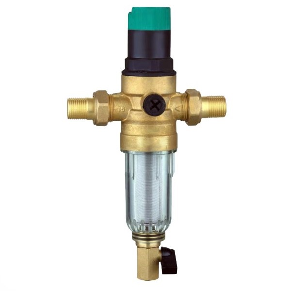 Фильтр самопромывной с пластиковым корпусом ARROWHEAD 1/2″, c редуктором давления и манометром